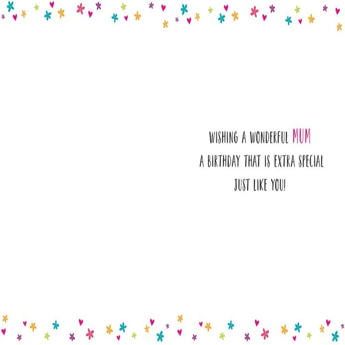 Regal Publishing Happy Birthday Mum Card | Modern Birthday Greeting Card   -   Grey   -   8 x 6 inches