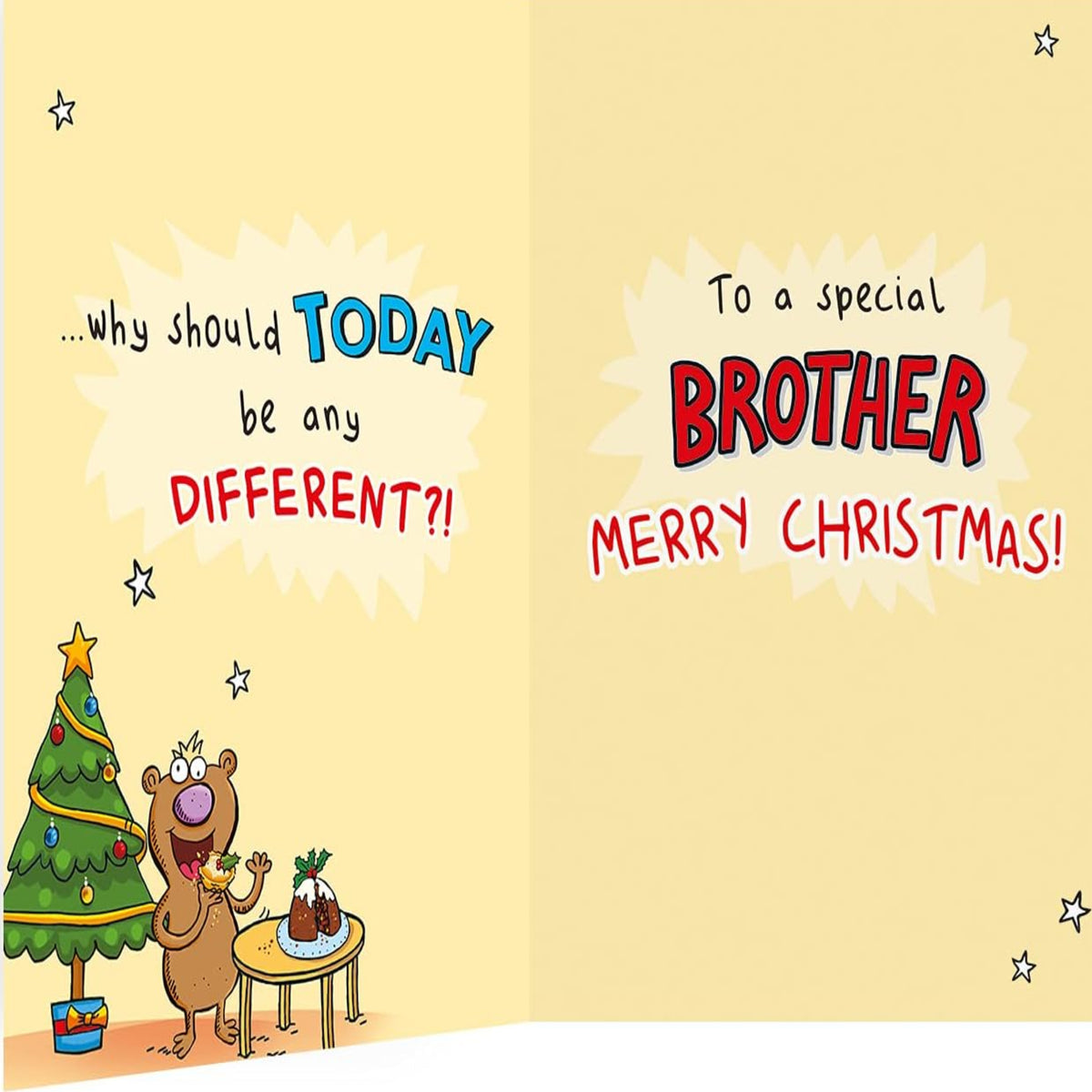 Regal Publishing Humorous Brother Christmas Card    -      9   x   6 inches