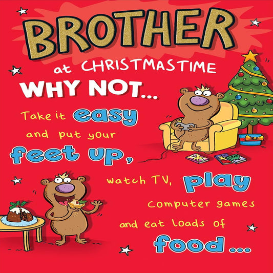 Regal Publishing Humorous Brother Christmas Card    -      9   x   6 inches
