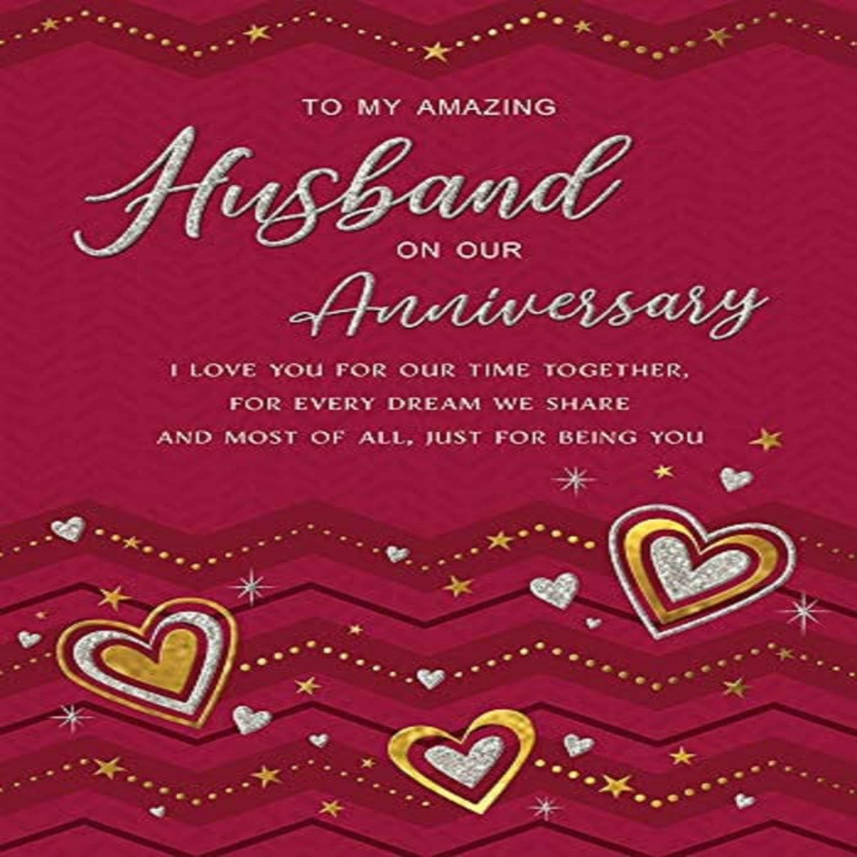Regal Publishing Modern Anniversary Card for Husband   -   9   x   6 inches