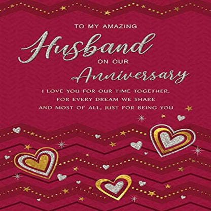 Regal Publishing Modern Anniversary Card for Husband   -   9   x   6 inches