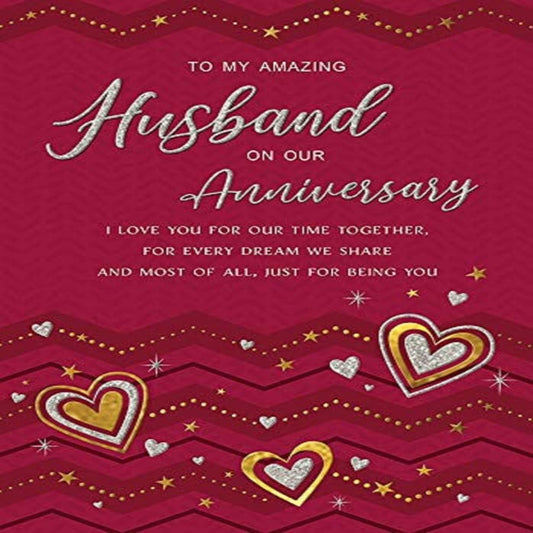 Regal Publishing Modern Anniversary Card for Husband   -   9   x   6 inches