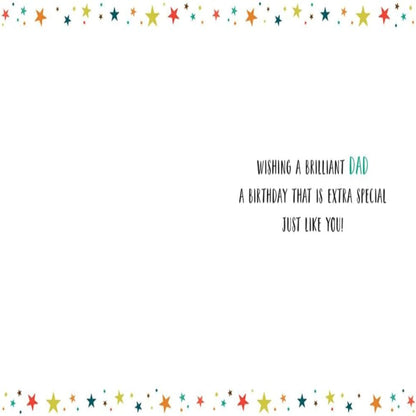 Regal Publishing Modern Birthday Card for Dad   -   white|black|red|grey|green   -  8 x 6 inches