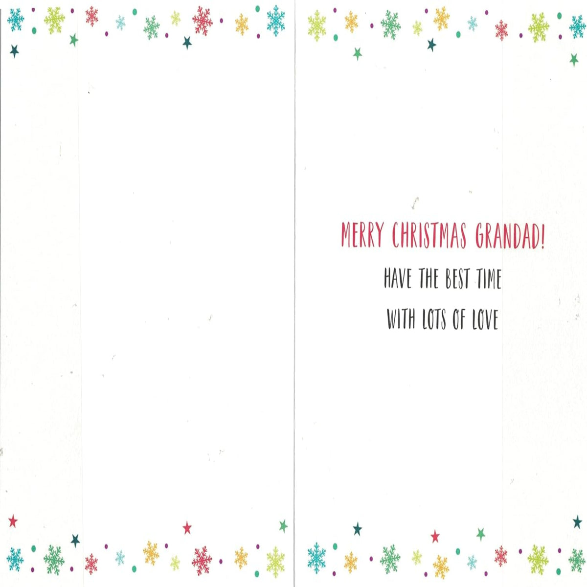 Regal Publishing Modern Christmas Card for Grandad   -    8  x  6  inches