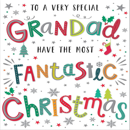 Regal Publishing Modern Christmas Card for Grandad   -    8  x  6  inches