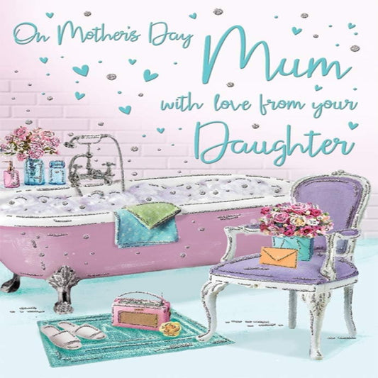 Regal Publishing Mother’s Day Card for Mum from Daughter  -  9 x 6 inches