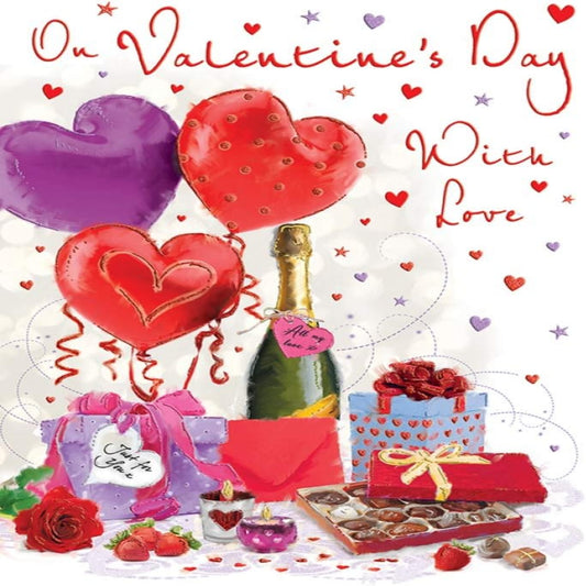 Regal Publishing Open Valentine’s Card   –   Romantic Greeting Card  -   9  x  6 inches