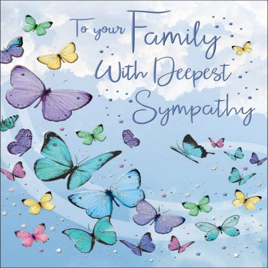 Regal Publishing  Sympathy Card for Family  -  Green   -  8 x 6 inches