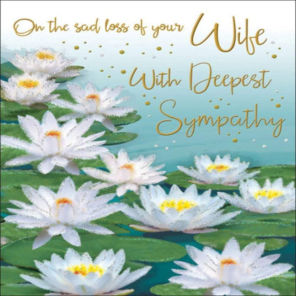 Regal Publishing Sympathy Card for Wife | Thoughtful Condolence Greeting Card   -  blue|beige|green  -   8 x 6 inches