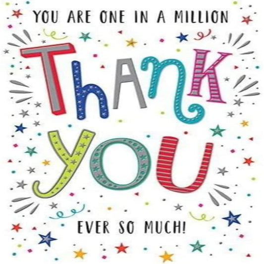 Regal Publishing   -   Thank You Card   –   One in a Million    -   8  x  6  inches