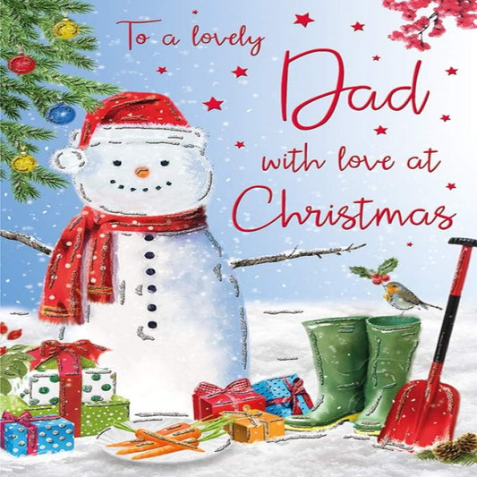 Regal Publishing Traditional Christmas Card for Dad  -  9 x 6 inches