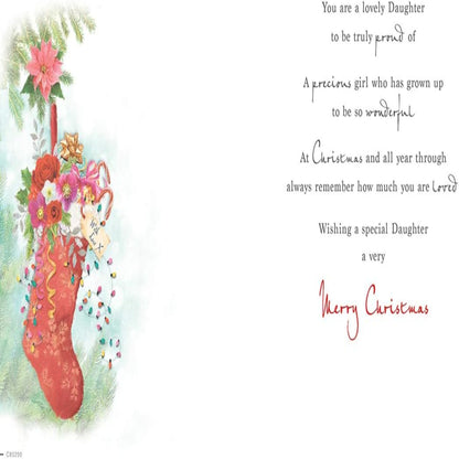 Regal Publishing Traditional Christmas Card for Daughter    -    9   x   6   inches
