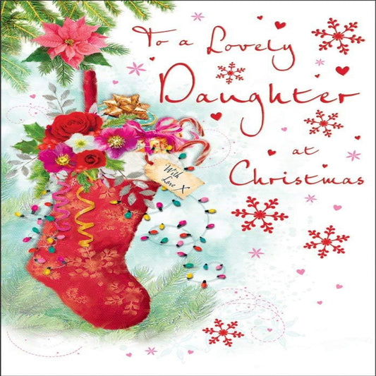 Regal Publishing Traditional Christmas Card for Daughter    -    9   x   6   inches