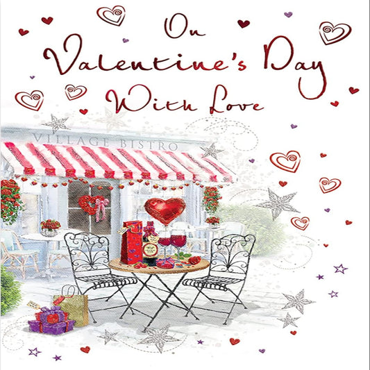 Regal Publishing Traditional Valentine’s Day Card   –   Open Design    -   9   x   6   inches