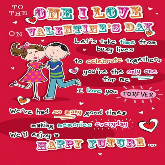Regal Publishing  -  Valentine's Card for One I Love | Romantic Greeting Card   -   9 x 6 inches