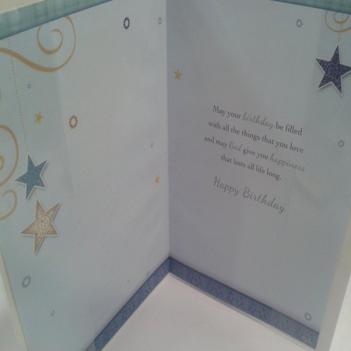 Religious Birthday Card for Brother    –    God Bless You on Your Birthday    -   18  X  25cm