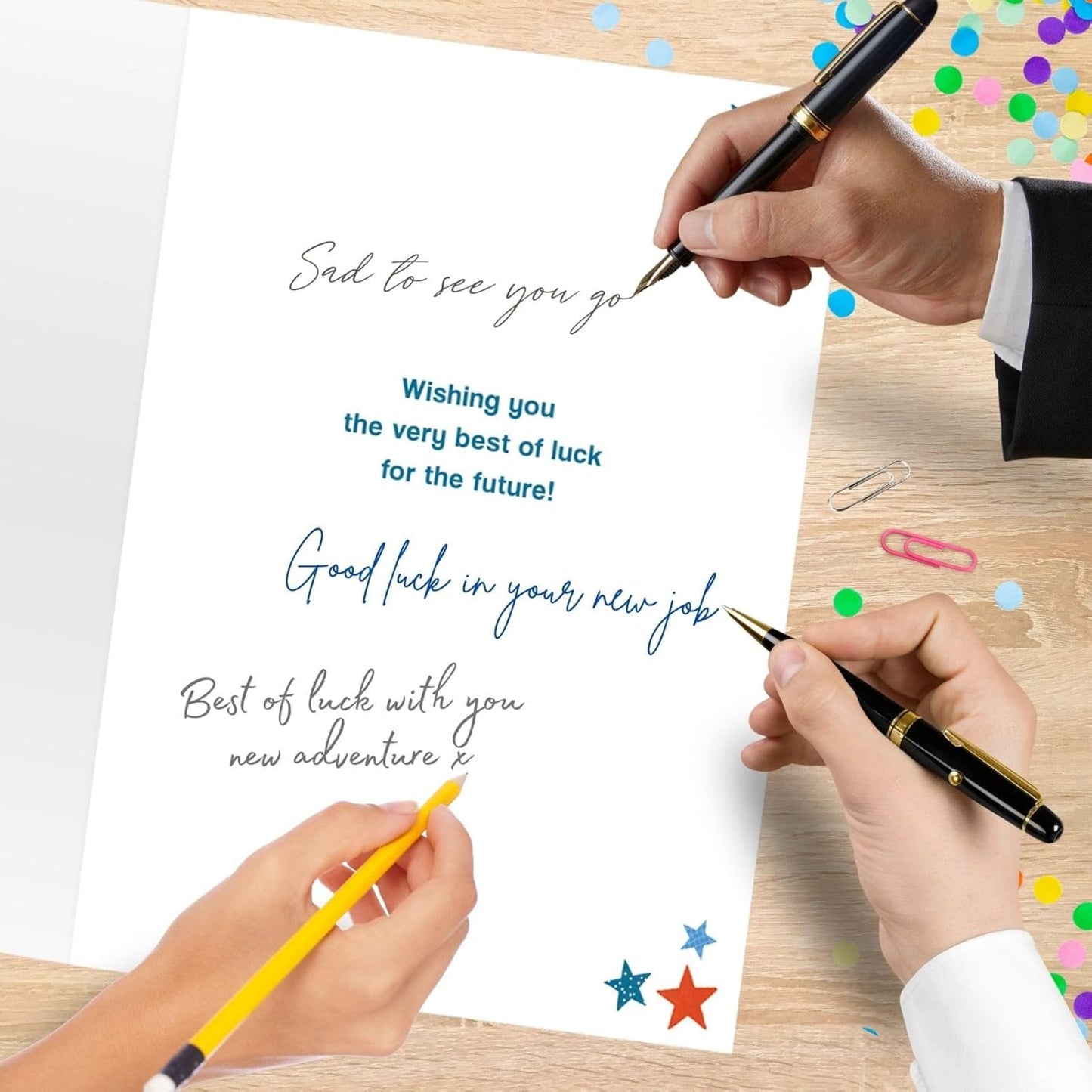 Second Nature Large A4 Goodbye and Good Luck Card – Embellished Keepsake for Groups   -  23cm x 30cm x 0.5cm