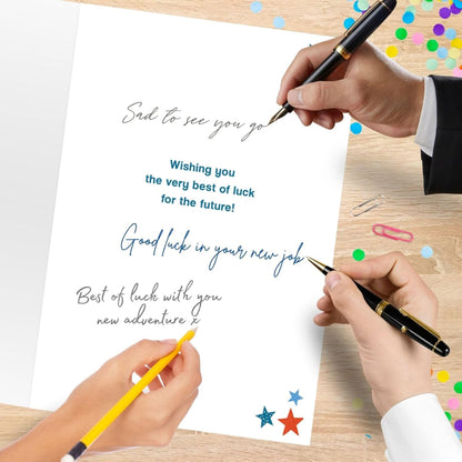 Second Nature Large A4 Goodbye and Good Luck Card – Embellished Keepsake for Groups   -  23cm x 30cm x 0.5cm