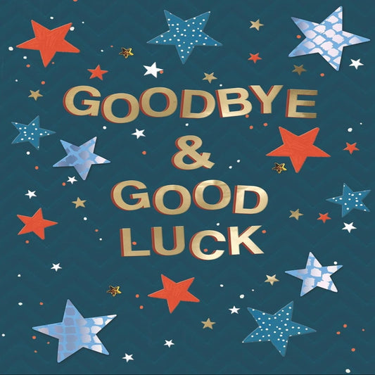 Second Nature Large A4 Goodbye and Good Luck Card – Embellished Keepsake for Groups   -  23cm x 30cm x 0.5cm