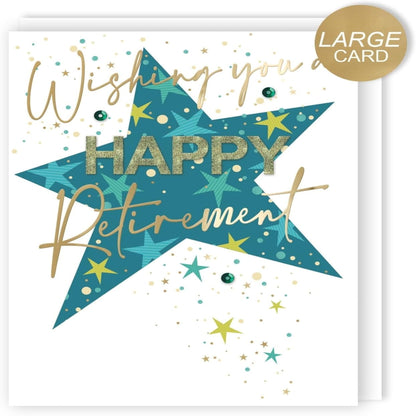 Second Nature Large Retirement Card   – “You Earned It” Group Signing Card  -  23cm  x  30cm  x  0.5cm