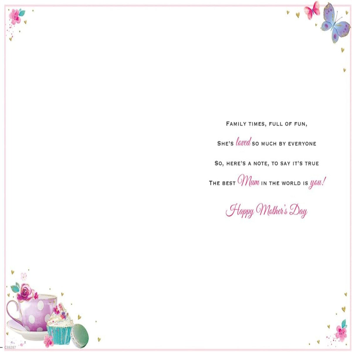 Sentimental Mother's Day Card for Mum | Regal Publishing  -  9 x 6 inches