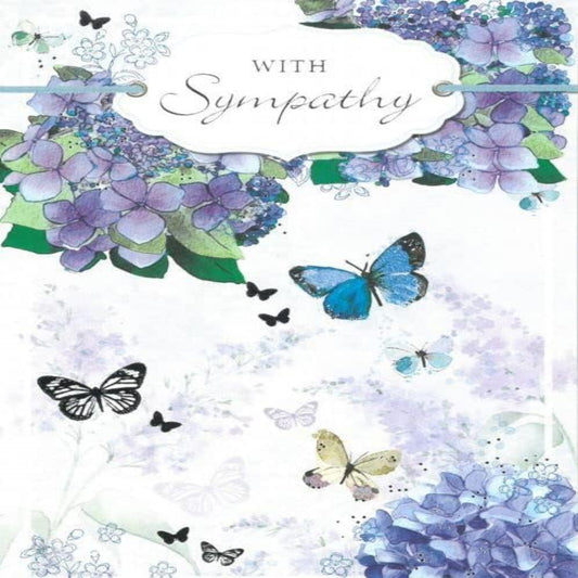 Simon Elvin With Sympathy Card   -  13.5cm  x  19.5cm