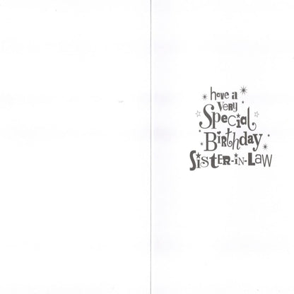 Sister-in-Law Birthday Card   –   Kind, Caring & Gorgeous   -   134  x 196mm