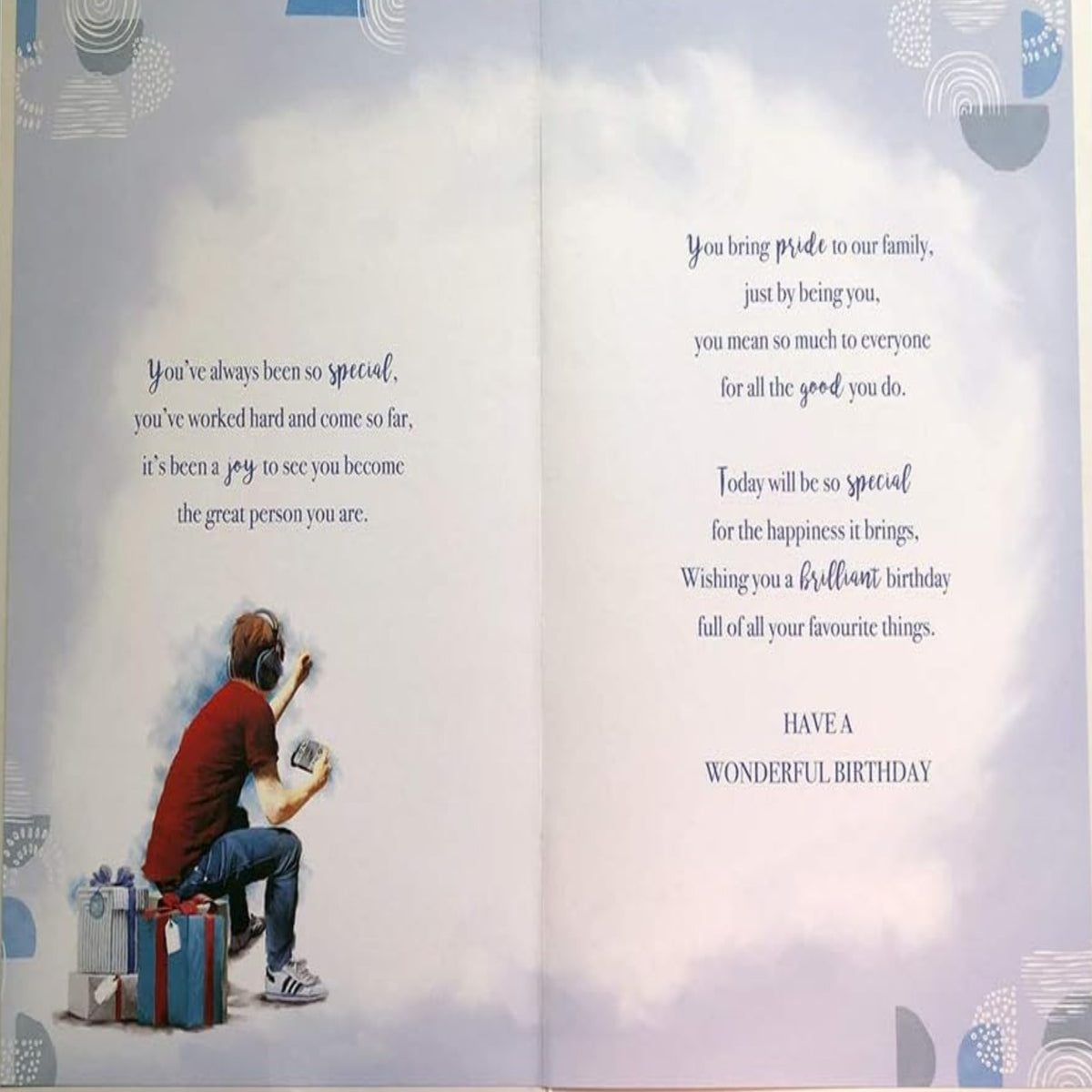 Son Birthday Card   -   Gaming & Presents Design with Lovely Verse  -  15.2cm  x 22.8cm