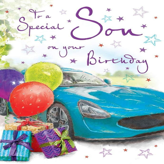 Son Birthday Card Blue   -  Regal Publishing  -  9 x 6 inches