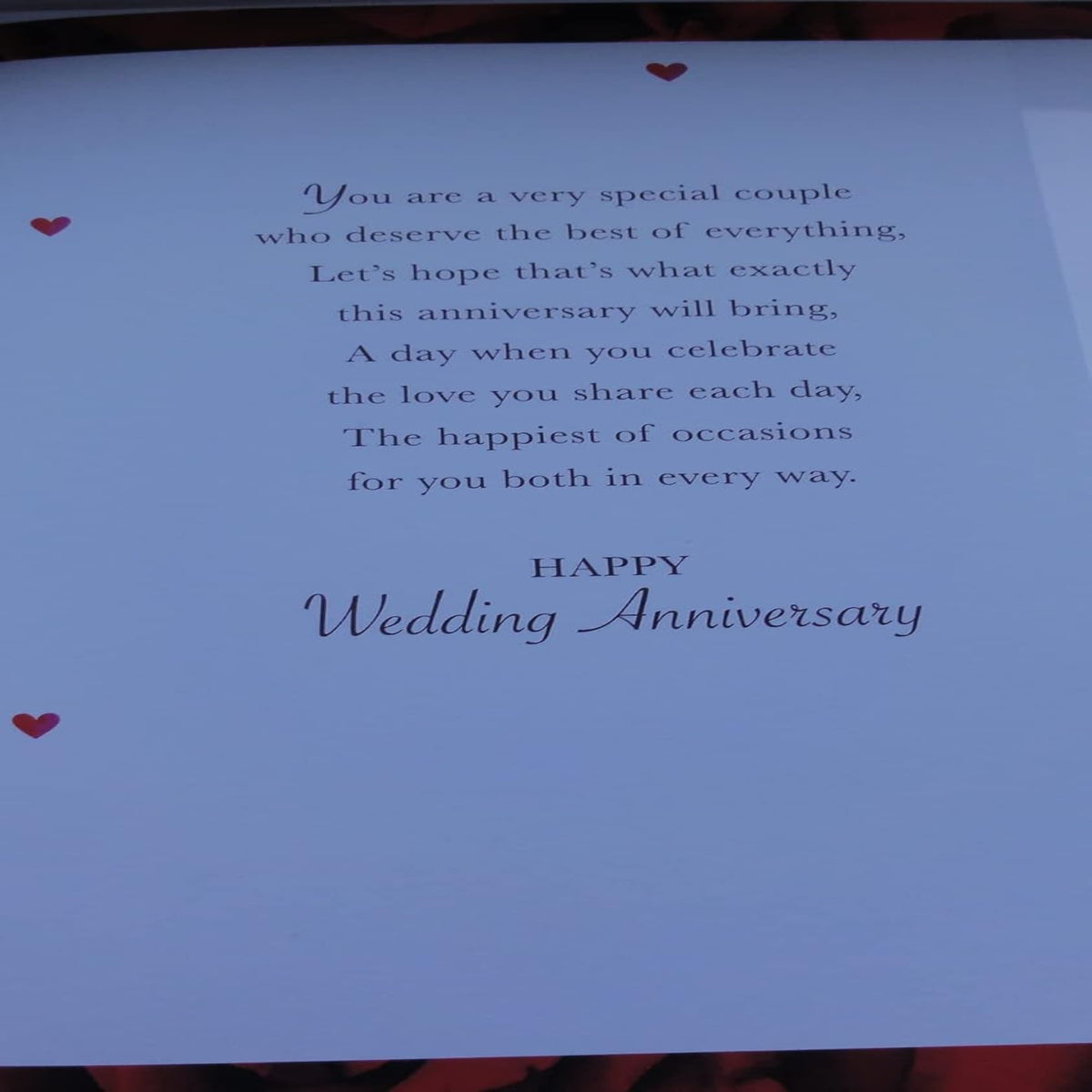 Son & Daughter-in-Law Anniversary Card   -  24  x 16cm