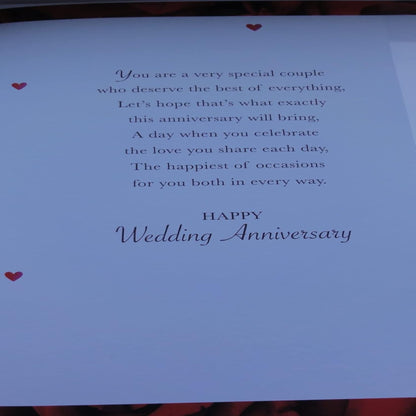 Son & Daughter-in-Law Anniversary Card   -  24  x 16cm