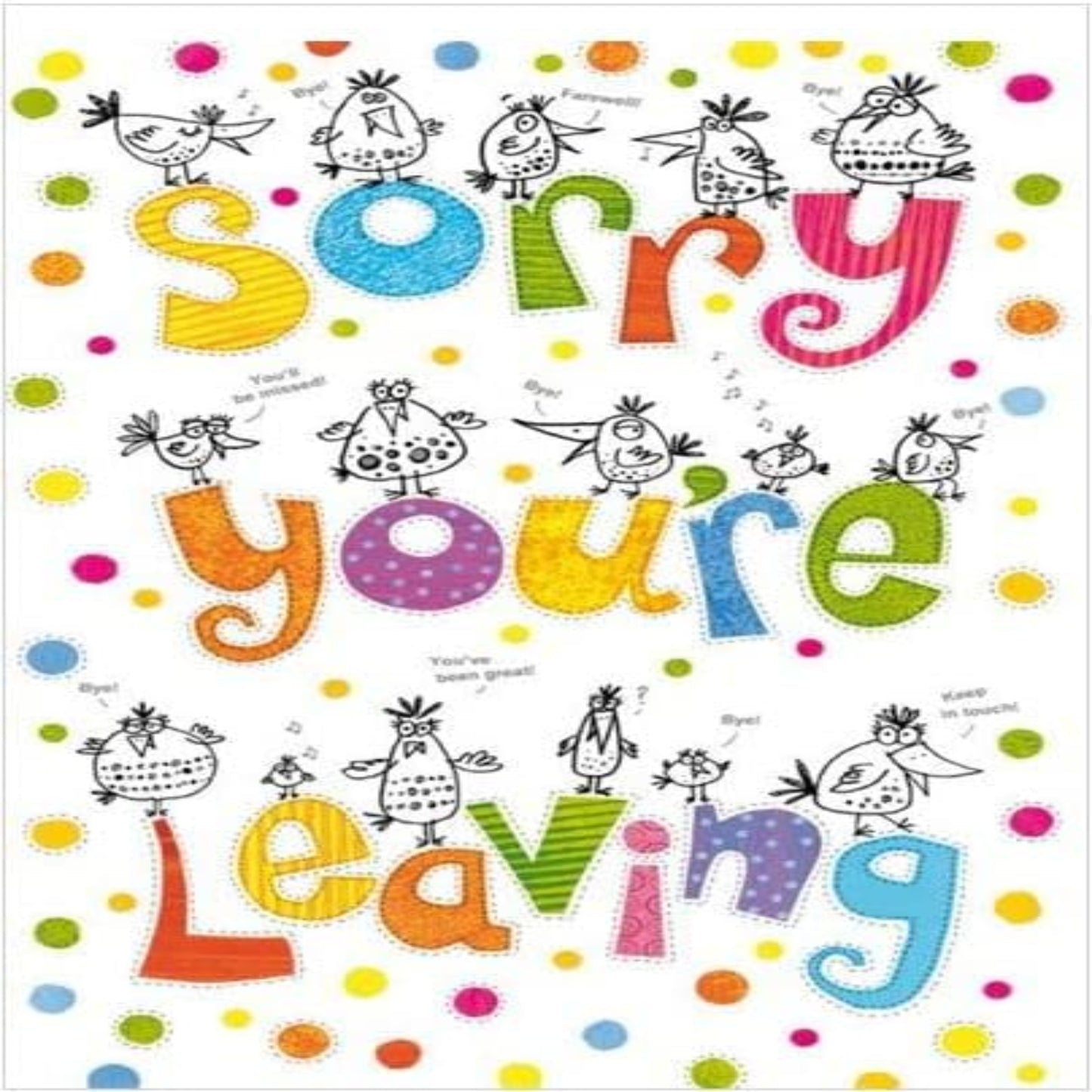 Sorry You're Leaving Card Large Farewell Card   -  225  x  330 mm