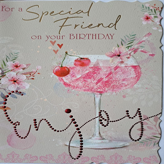 Special Friend Birthday Card - Thoughtful Birthday Greeting Card  -  Out Of The Blue Studios  -  137  x  195mm