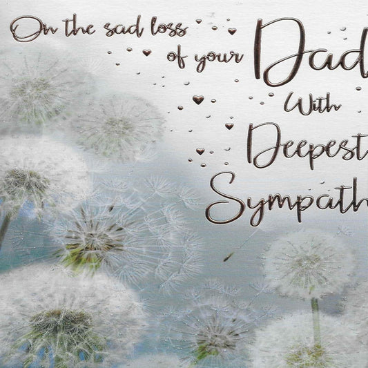 Sympathy Card for Loss of Dad   –    Father Bereavement Card    -   210 x 290 mm
