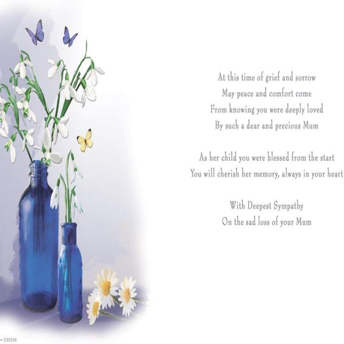 Sympathy Card for Mum  -  Regal Publishing   -   8  x  6 inches