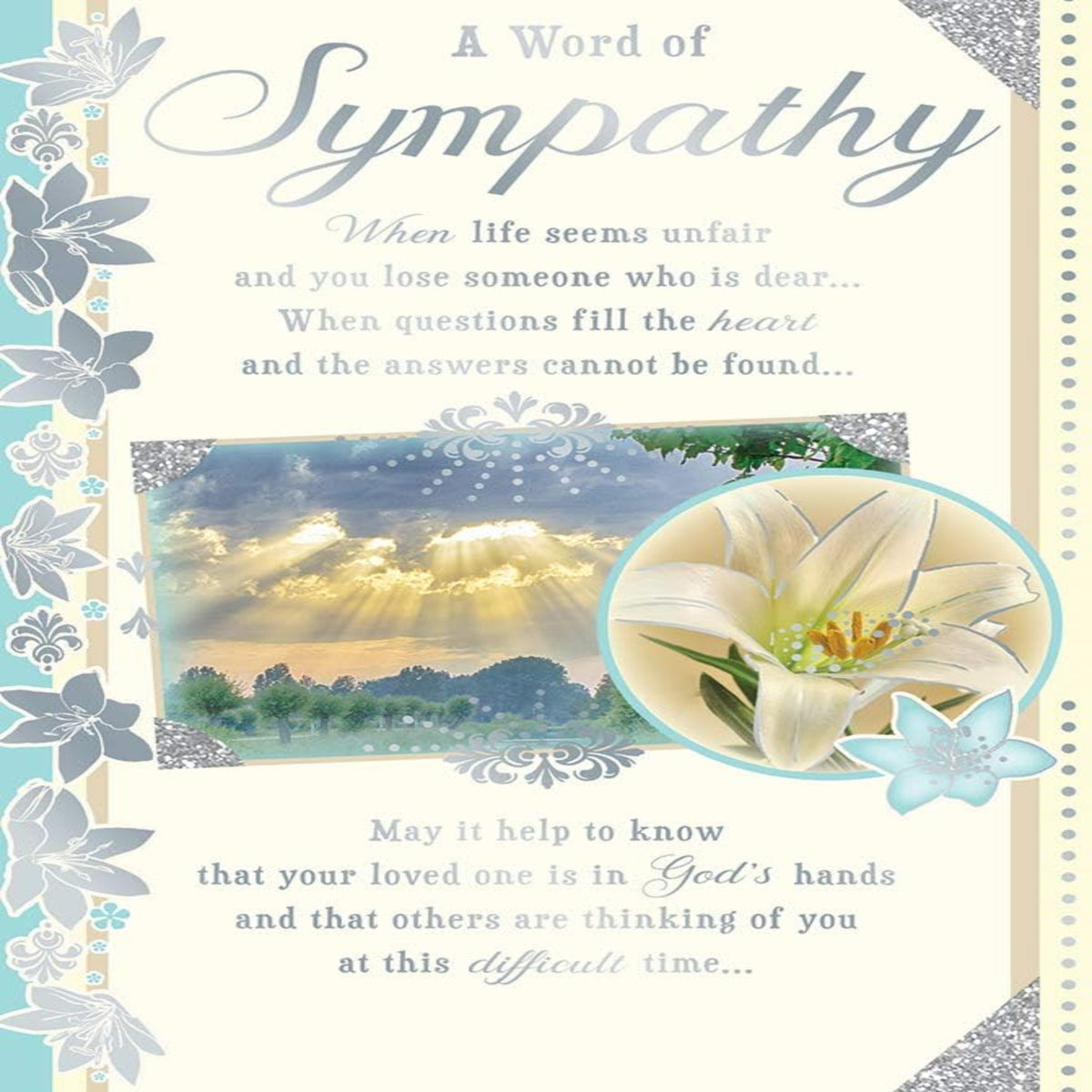 Sympathy Card | Forever Blessed Card | Neutral Design   -    22.8  x  15.3 cm
