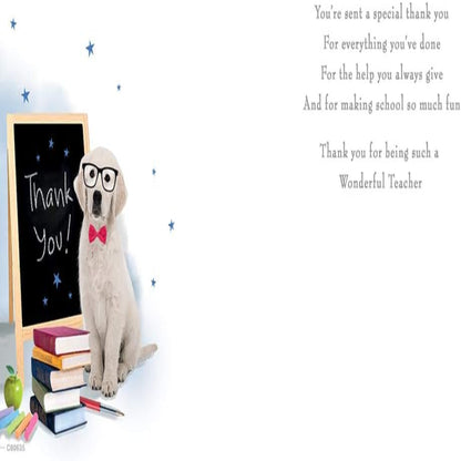 Thank You Teacher Card | Regal Publishing  -  8 x 6 inches