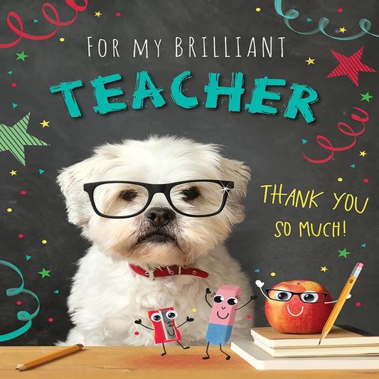 Thank You Teacher Card   –    Photographic   -   Regal Publishing   -    8   x   6  inches
