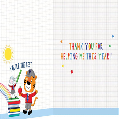Thank You Teacher Card   –   Regal Publishing  Appreciation Card   -   8  x  6 inches