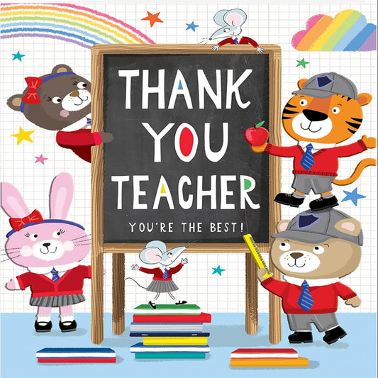 Thank You Teacher Card   –   Regal Publishing  Appreciation Card   -   8  x  6 inches