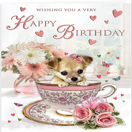 Traditional Birthday Card  F  -  Regal Publishing  -  9 x 6 inches
