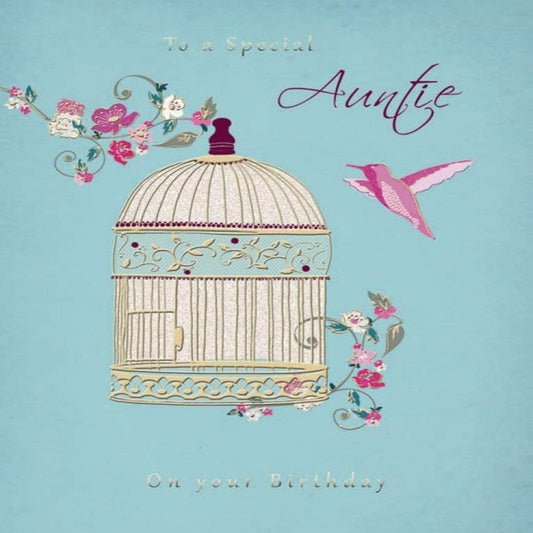 Traditional Birthday Card for Auntie | Piccadilly Greetings   -  8  x  6 inches