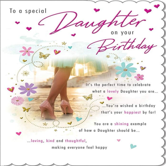 Traditional Birthday Card for Daughter | Piccadilly Greetings   -   9  x  6 inches