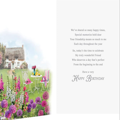 Traditional Birthday Card for Friend | Greeting Card  -  9  x  6 inches
