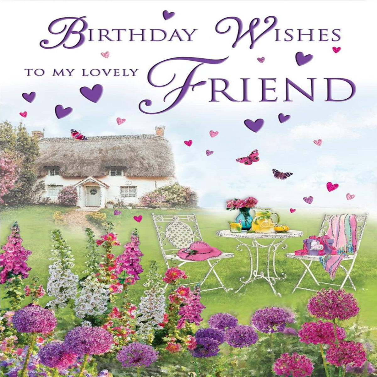 Traditional Birthday Card for Friend | Greeting Card  -  9  x  6 inches