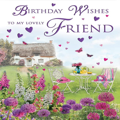 Traditional Birthday Card for Friend | Greeting Card  -  9  x  6 inches