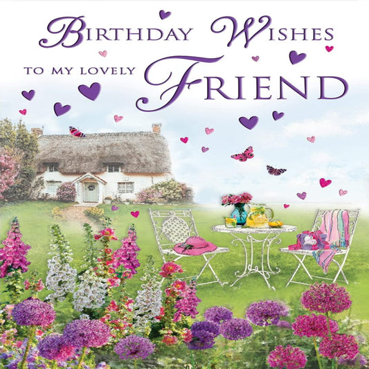 Traditional Birthday Card for Friend | Greeting Card  -  9  x  6 inches