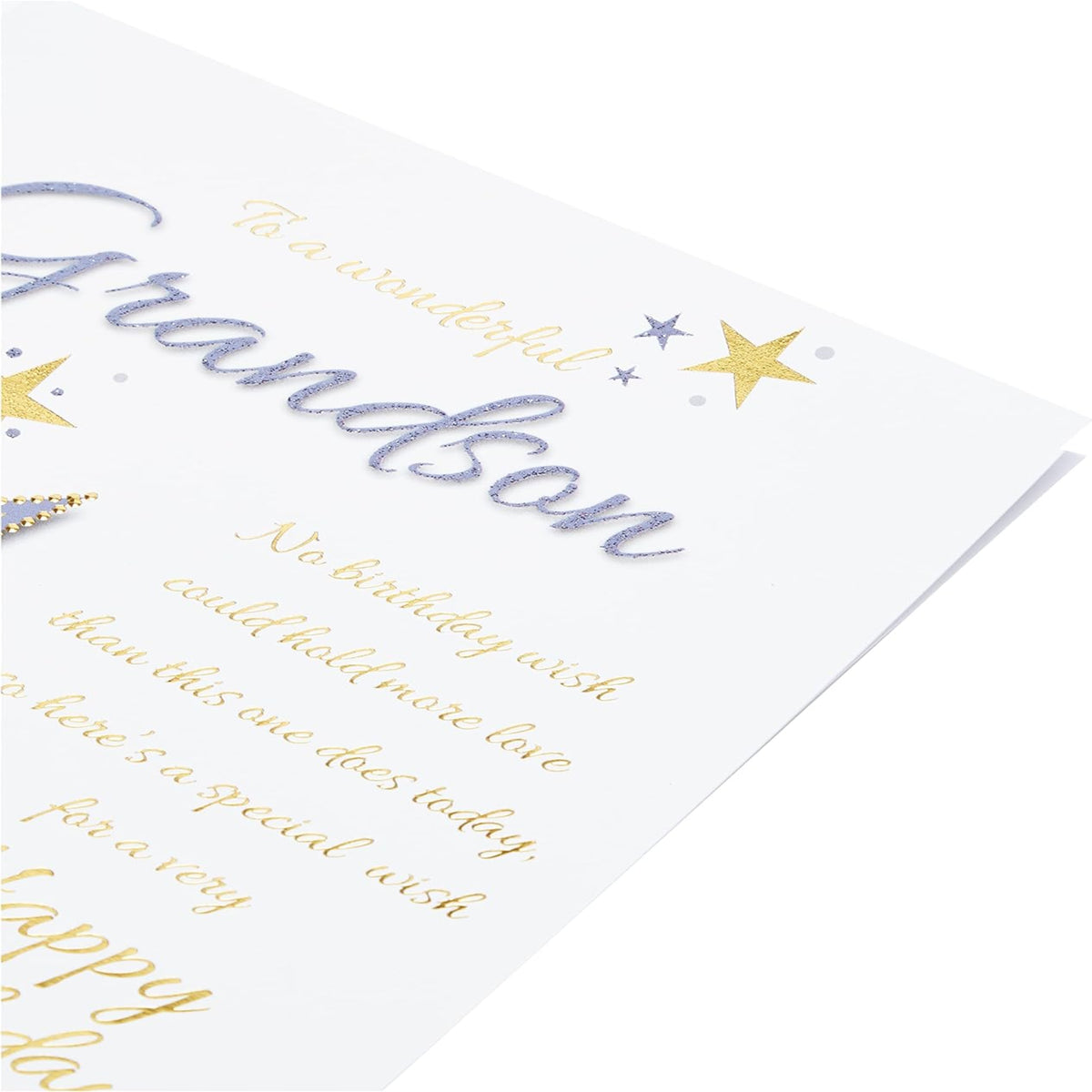 Traditional Birthday Card for Grandson Green  -   9  x  6  inches