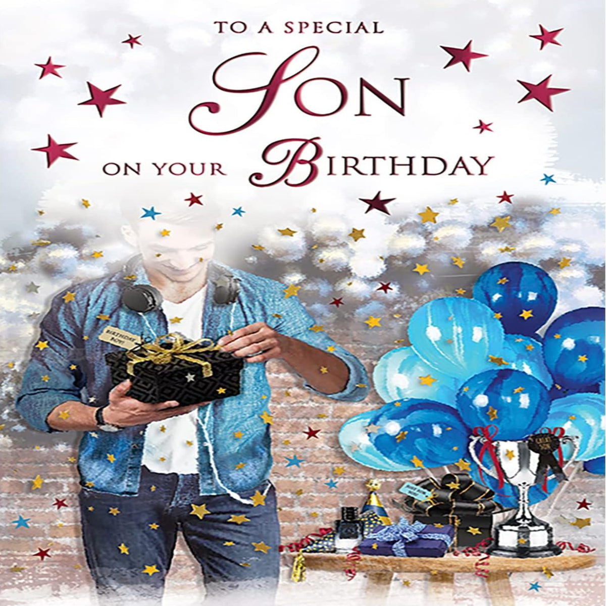 Traditional Birthday Card for Son   -   Regal Publishing    -   9   x 6  inches