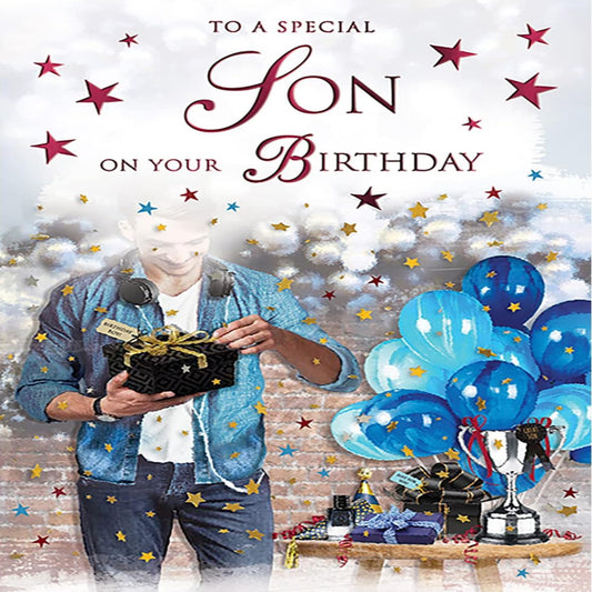 Traditional Birthday Card for Son   -   Regal Publishing    -   9   x 6  inches